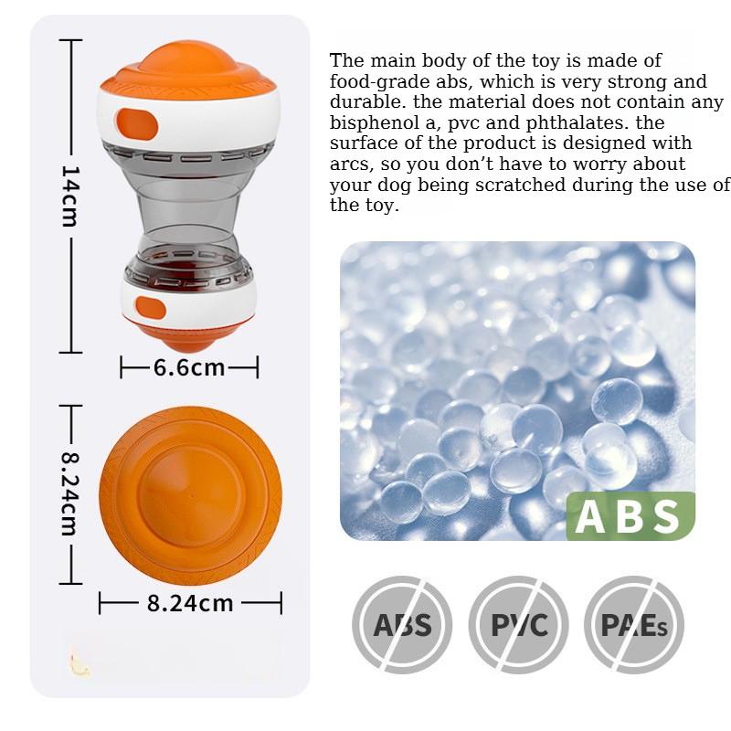 Interactive Dog Treat Dispenser Toy Puzzle Rolling Leak Food Ball for Dogs Cats Chew-resistant Puppy Slow Feeder Training Toys
