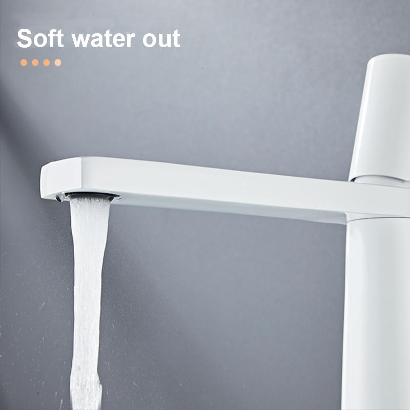 Bathroom Basin Faucet Modern Stainless steel Mixer Taps Deck Installation Hot and Cold Water Faucets Sink Faucet for Bathroom