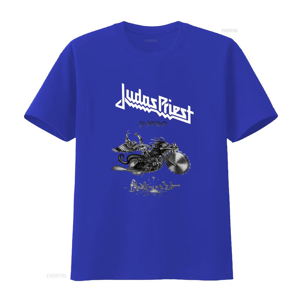 Judas Priest Painkiller V3 1990 Album Cover T Shirt Black Rock Band Design Sizes S 5Xl vintage Washed Stylish Breathable