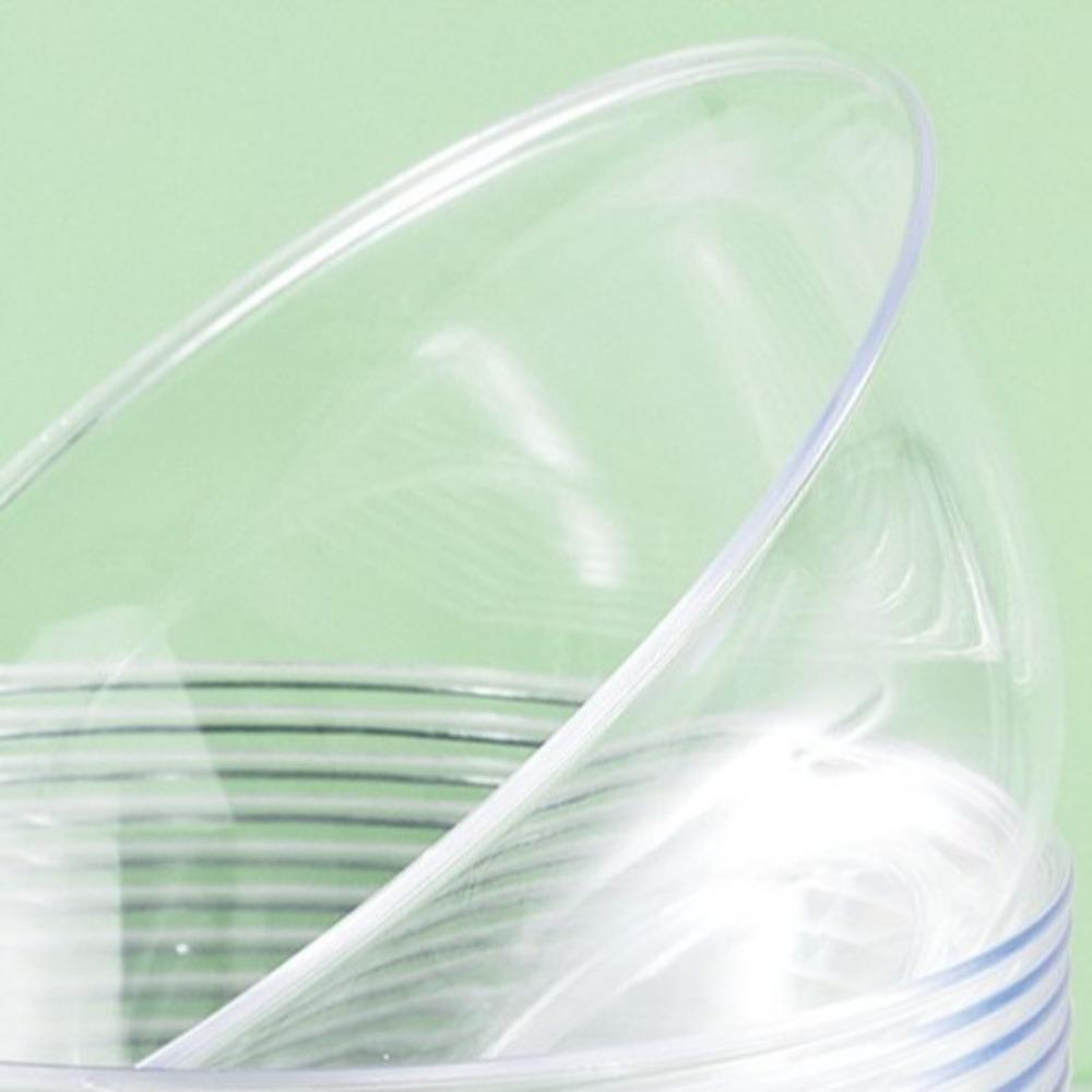 25PCS Plastic Disposable Lunch Bowl Transparent Hot Pot Tableware New Soup Bowl