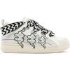 Kappa Fatty Slip Resistant Durable Bread Shoes Lightweight Breathable Mid Top Skate Shoes Unisex sneaker White Beige Black K0BZ5CS20P-0106