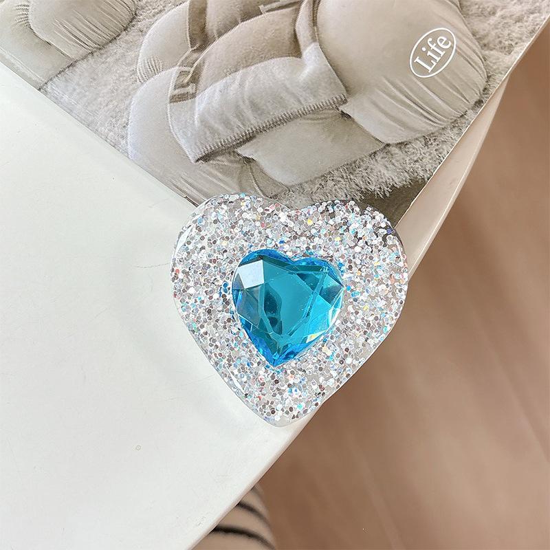 

Colorful Rhinestone Heart Glitter Phone Holder & Magnetic Ring