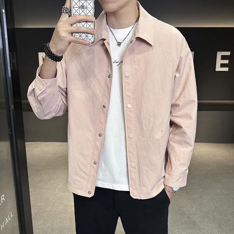 Men'S Solid Color Jacket Spring And Autumn New Men'S Clothing Youth Fashion Casual Trend Handsome Versatile Coat Summer