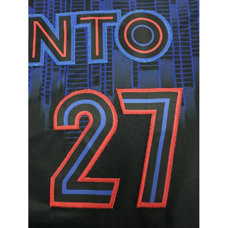 Maglia da Baseball da Uomo Ricamata Personalizzata con Nome e Numero Toronto Nero Scollo a V Manica Corta Personalizzata Bottoni Camicie Fai da Te