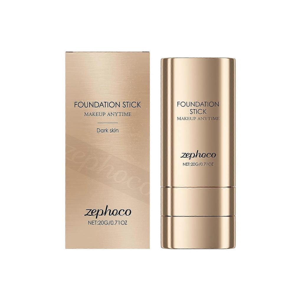 Zephoco Dark Skin Two-In-One Foundation Stick Is Light, Smooth, Hydrating, Natural, Concealing, Clear And Matte Foundation