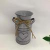 Trendy Design Flower Vase Rustic Farmhouse Vase Metal Galvanized Milk Can Tin French Country Vase Bucket for Home Decor