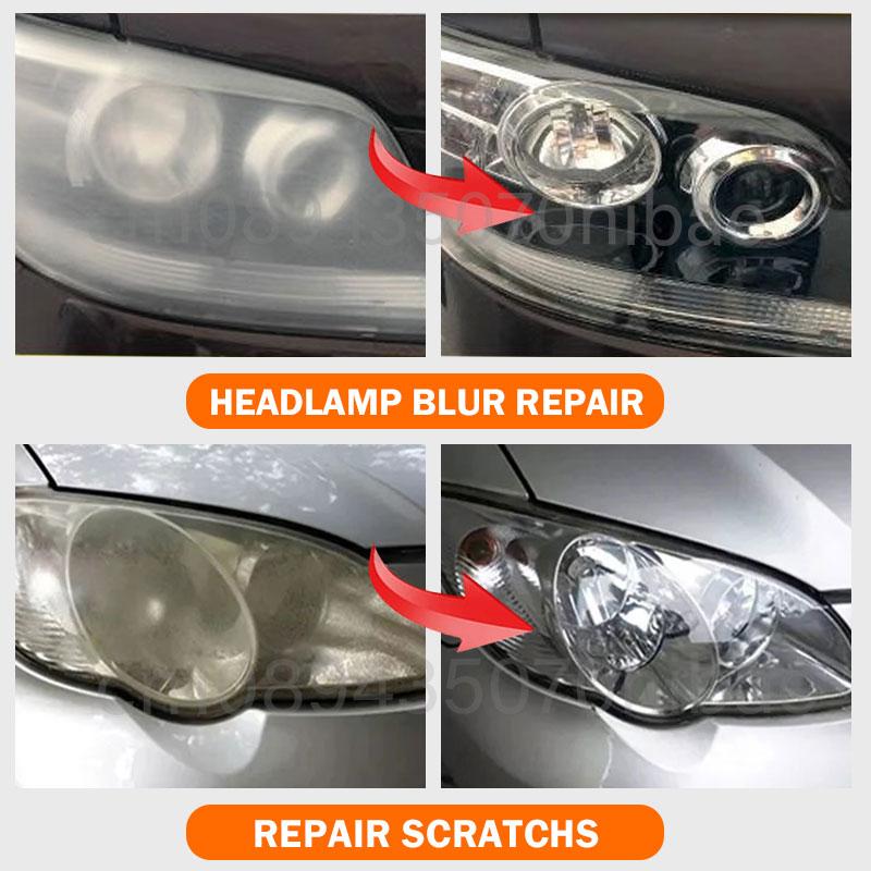 Car Headlight Restoration Polishing Kits Headlamp Scratch Remover Repair Cleaning Paste Remove Oxidation Headlight Polish Liquid
