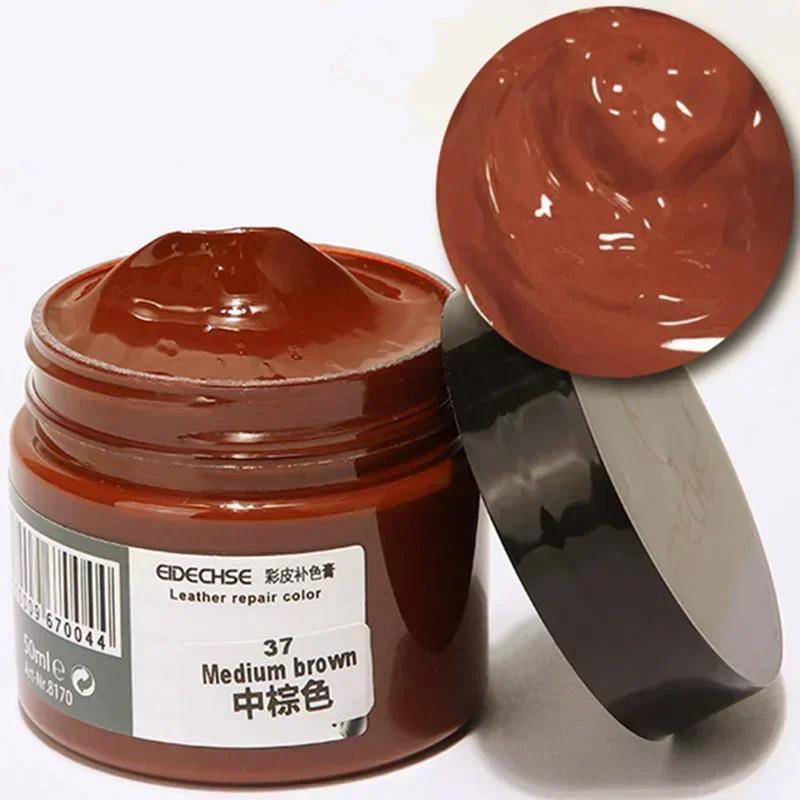 50ML Lederreparaturwerkzeug Autositz Sofa Mäntel Ohne Hitze Flüssigleder Vinyl-Restaurator Löcher Kratzer Risse Risse Polieren Lackpflege
