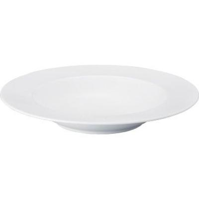 NARUMI Terrace Einfache Suppen-Nudel-Rand Schüssel Einfach Mikrowellen- und Spülmaschinenfest Hergestellt in Teller, 24cm, Teller, Teller, Weiß, Stilvoll, Design, Sicher, Japan, 51137-5570