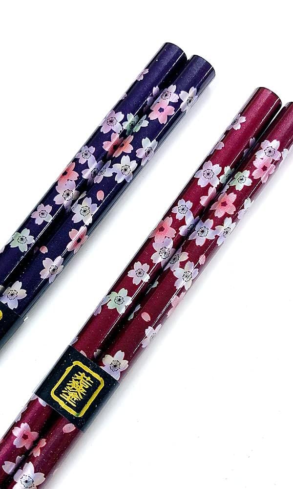 Couple Japanese Flower Navy Domestic Paulownia Box with Respect for the Aged 60th Ancient Chopsticks Chopsticks, Dishwasher, Flyer, Blue, Red,