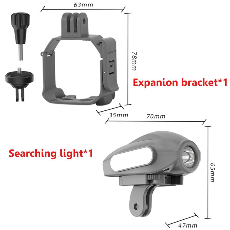 Universal Night Flashing Light Multifunctional Expansion Adapter Mount for DJI Mini 4 Pro 100m Long Range Search Lamp SOS Suppor