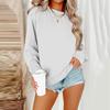Women Winter Tops Women's Long Sleeve Sweatshirt Casual Crewneck Loose Fit Pollover Fleece Tops