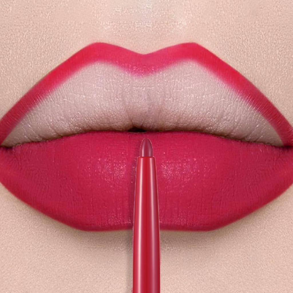 Matte Mauve Lipstick Pencil Long Lasting Waterproof Non-Stick Lipliner Crayon Velvet Lip Contour Outline Smooth Natural Makeup