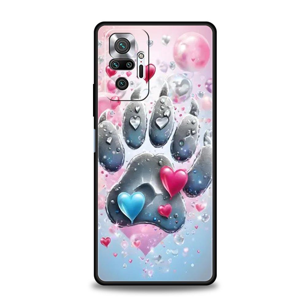 Og Paw Print Aesthetics Phone Case Cover for Redmi 14C 10C Note 15 14 13 12 10 11 K40 Pro Plus Soft TPU Shockproof Shell Fundas