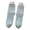 Plush Socks with Rabbit Ears Women Winter Warm Fluffy Socks Thick Soft Cute Floor Socks for Home Bedroom Living Room Sleep