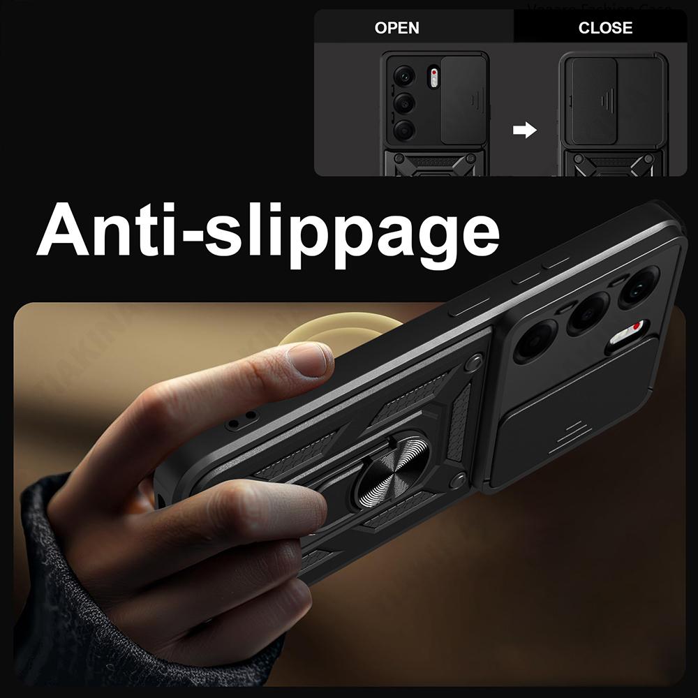 Slide Lens Armor Funda for Tecno Camon 40 Pro 4G Global Case for Tecno Camon 40 30 Premier 5G 30S Pro Case Magnetic Ring Cover