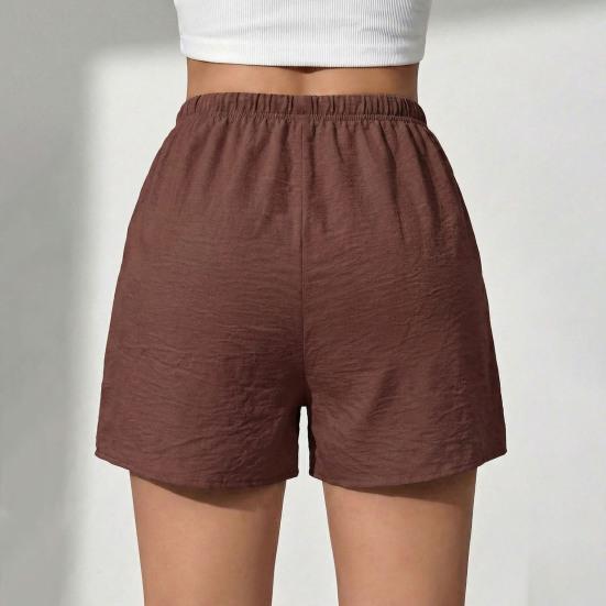 Shorts for Women Summer Casual Waisted Lounge Shorts Elastic High Wide Leg Drawstring Beach Vacation Outfits