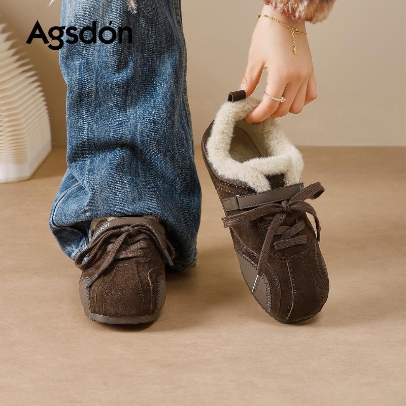 Fleece German Training Shoes Women's New Winter Platform Plush Snow Boots Forrest Gump Sports Cotton Shoes