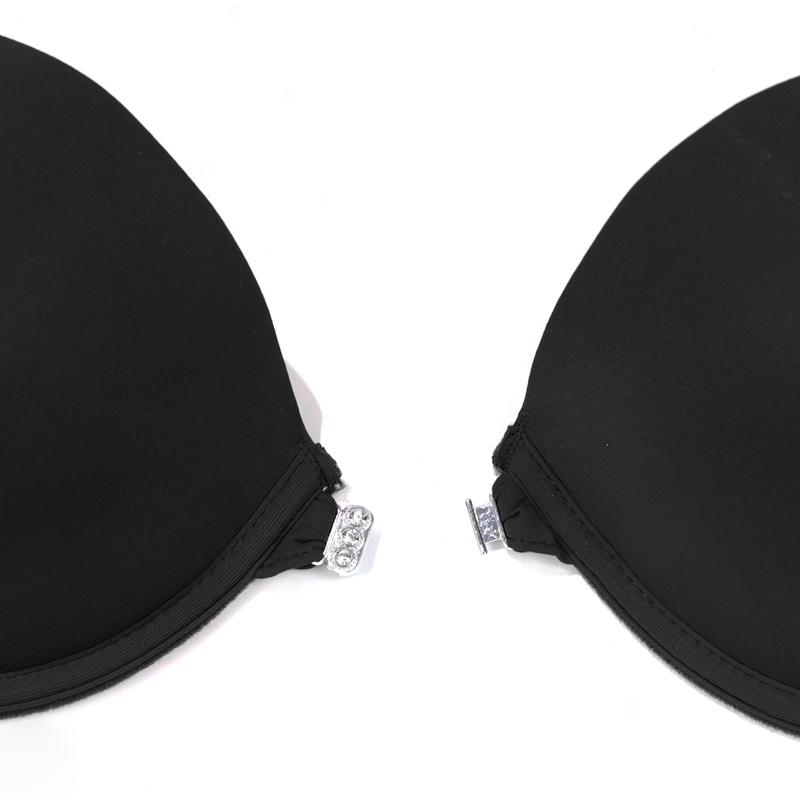 Fivelas frontais de sutiã meia xícara feminina, copos moldados, design sem costas e ombros para festa, copo BC de casamento para meninas