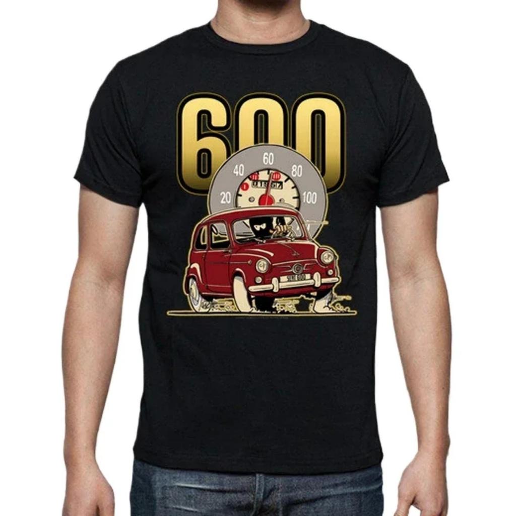 Vintage Classic Spain 600 Cartoon Car T Shirt