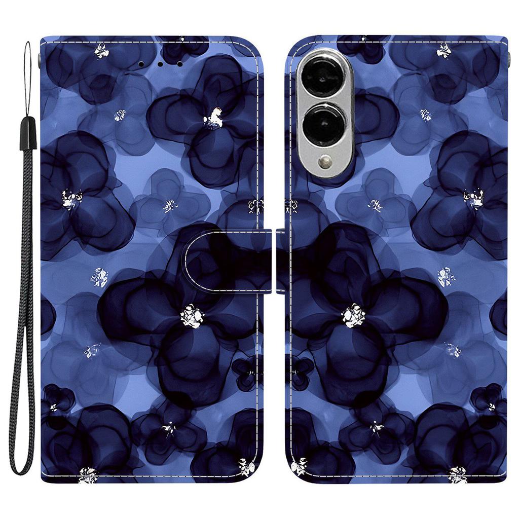 For Samsung Galaxy S25 Edge Wallet Case Pattern Printing Leather Stand Phone Cover with Strap