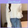 Womens Autumn Winter Soft Knit Sweater With Polo Neck For Casual Office Wear