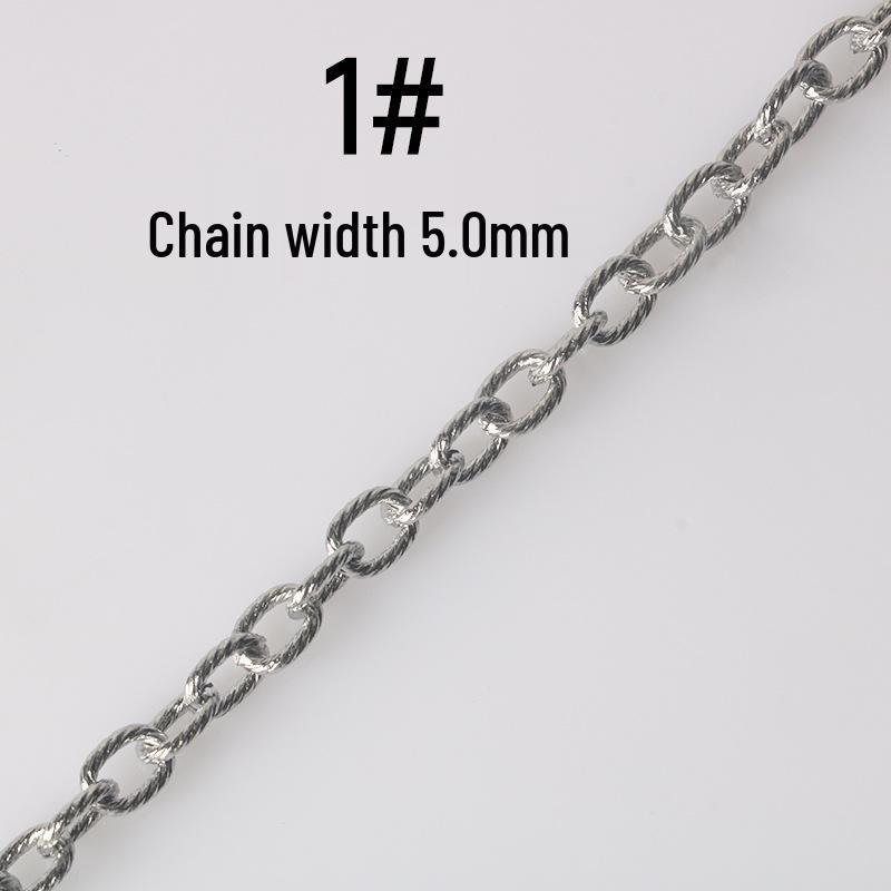 Oval Thread Stainless Steel & Titanium Chain for DIY Jewelry Accessories