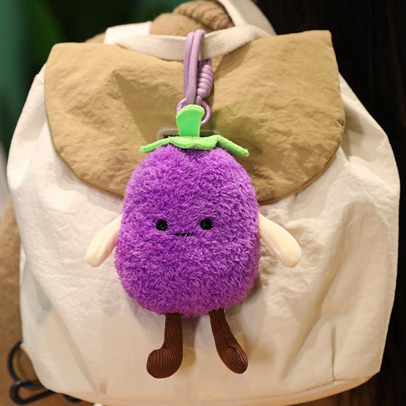 

16CM Kawaii Cartoon Simulation Anime Eggplant Potato Carrot Vegetable Plush Toy Pillow Children s Vegetable Pendant Puppet 16cm