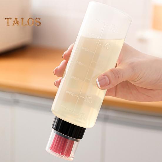 Průhledná láhev na olej se stupnicí Design s flexibilními štětinami Potravinářský nástroj na grilování bez obsahu BPA na olej