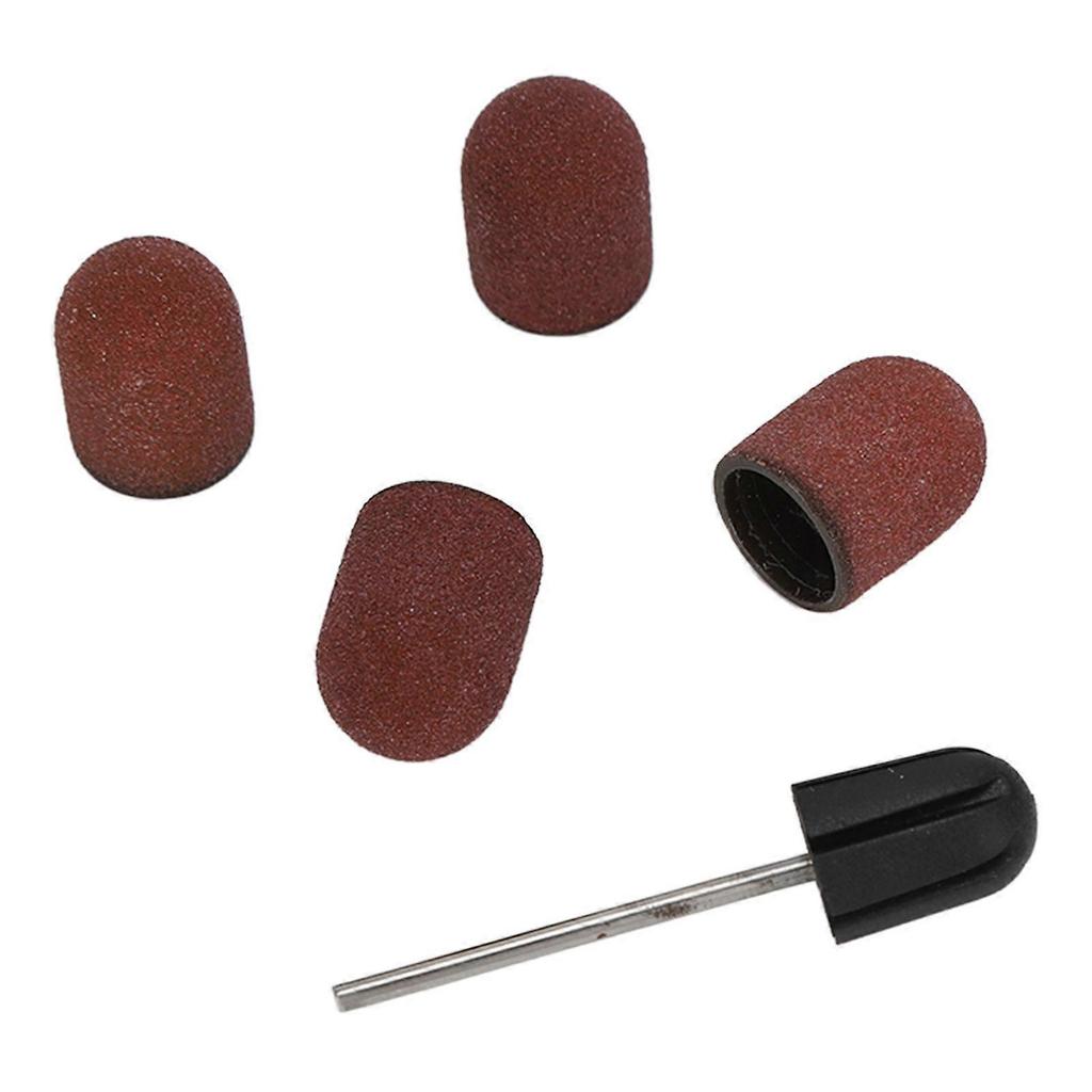 80# Grit Nail Art Sanding Heads Manicure Polishing Grinding Nail Drill Bits Sanding Bands Set