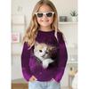 Cartoon Animal Capybala T-Shirt Autumn O-Neck Long Sleeve Fashion Girl Clothes Comfortable Casual Sports Outerwear Home Wear T-Shirt