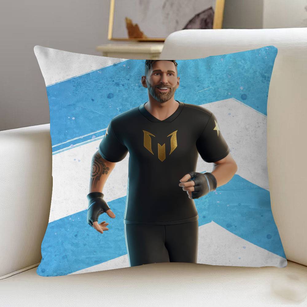 Football M-Messi Pillow Cover Sofa Cushion Cover Home Room Decoration Children Gift