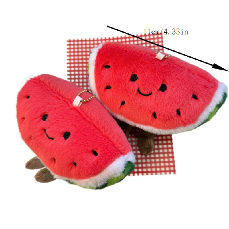 1/2 Stück Süße Wassermelonen Früchte Plüschtiere Spielzeug Schlüsselanhänger Anhänger Tasche Hängende Dekoration Rucksack Anhänger Geburtstagsgeschenke Paar Schlüsselanhänger