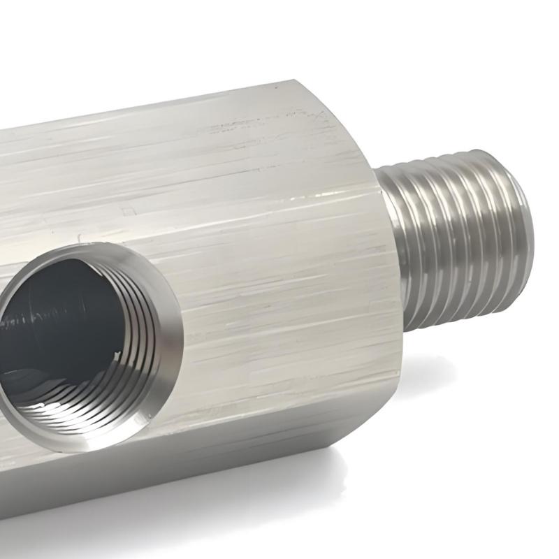 High Flow Oil Pressure Adapter Double M10X1.0 Inlets & 1/8 NPT Outlet Leak Proof Oil Link Tool for Enhances Oil Systems
