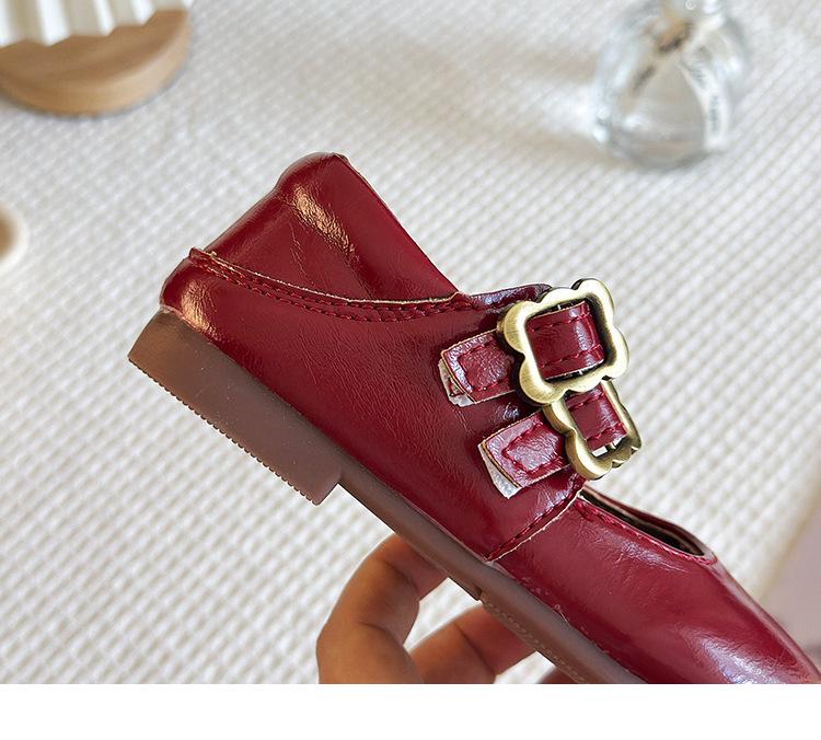 2025 Spring/Autumn Girls' Soft Sole Princess Leather Shoes
