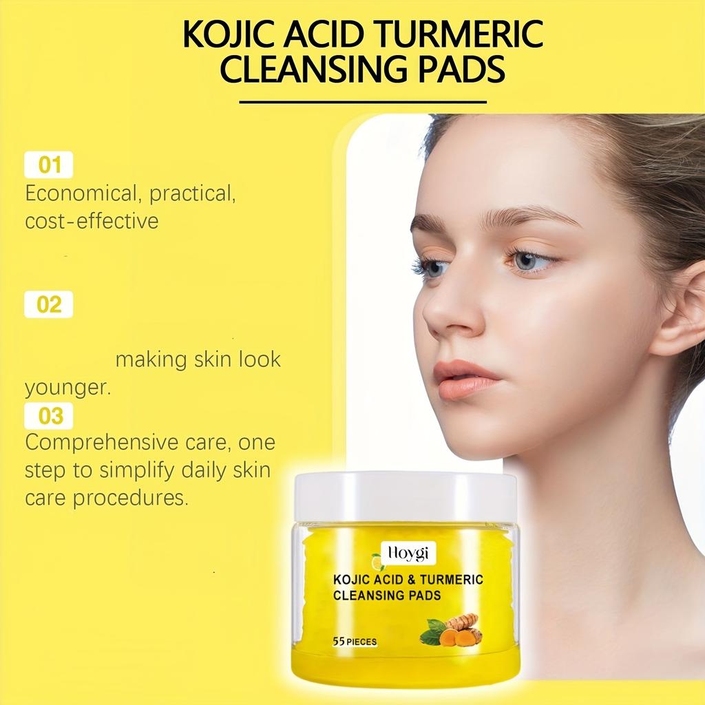 Turmeric Cleansing Exfoliation of Dead Light Beige Pad,Gentle Cleansing,Brighten Light Beige Care,Containing Turmeric,Kojic Acid and Chamomile Extract