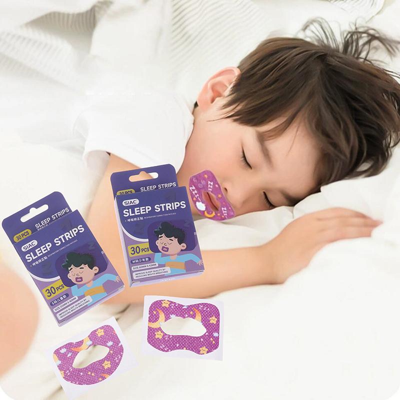 30PCS Children Anti-snoring Stickers Mouth Correction Stickers Anti-snoring Breathing Orthosis Mouth Sticker Improve Night Sleep