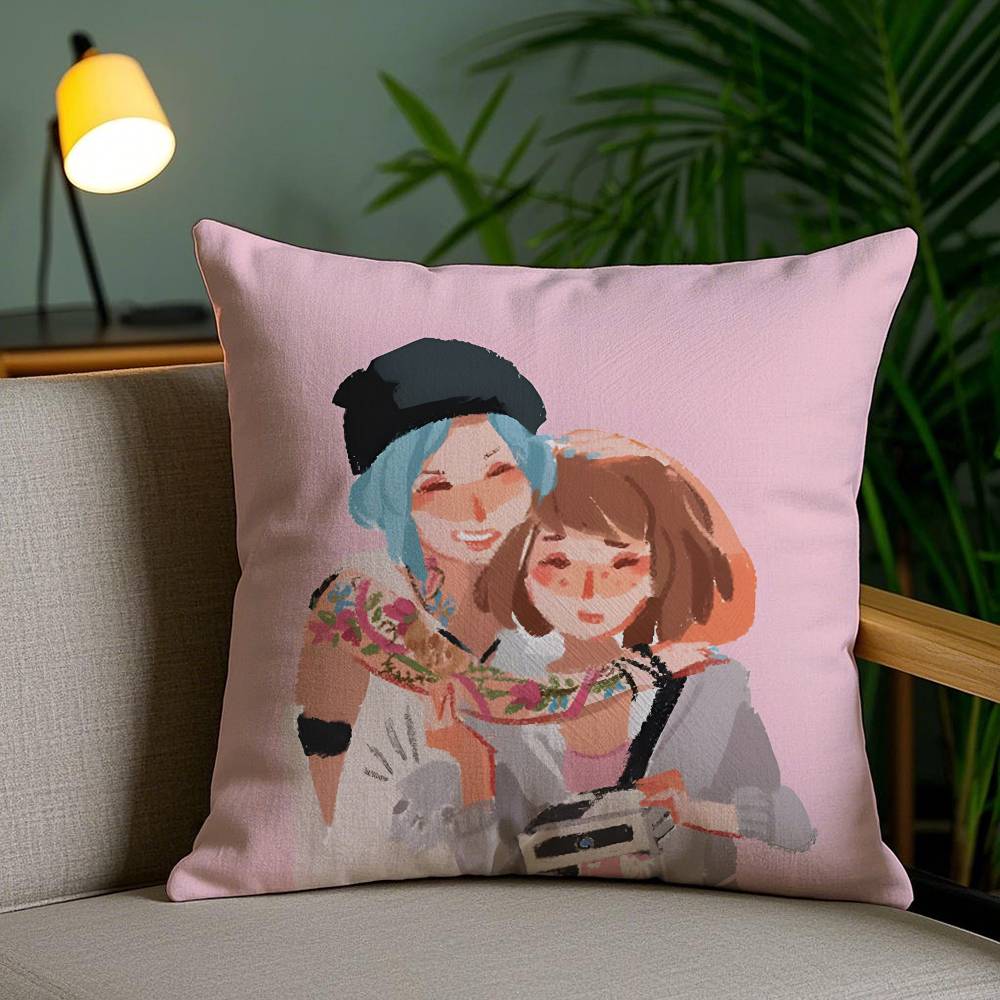 Game Life Is Strange-S Pillow Case Anti-dustmite Pillowcase Invisible Zipper Silky Short Plush Sofa Cushion Cover