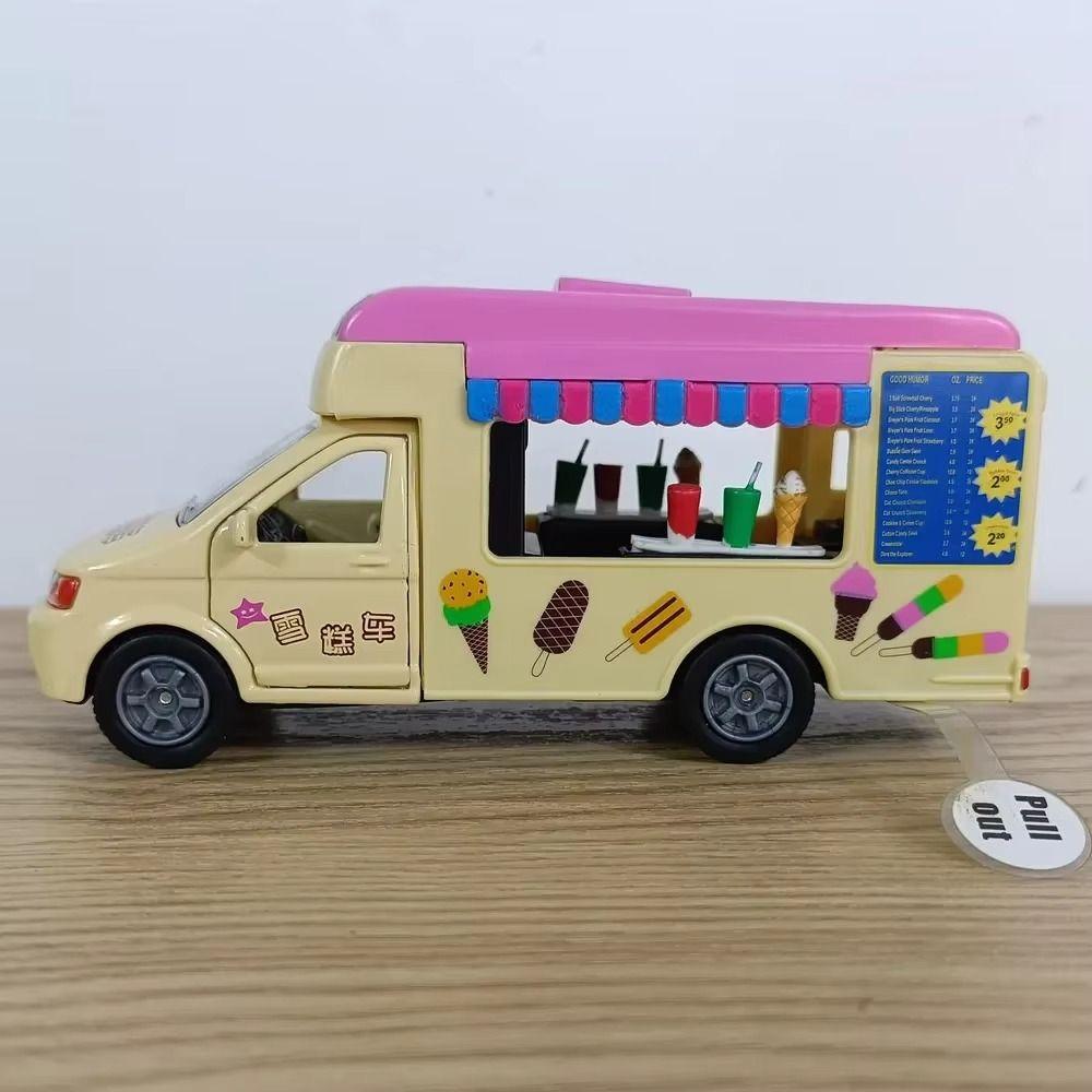 Inertia Simulation Ice Cream Truck ABS Children's Toy Car Cute Food Truck Store Car Toy  Girl Gift