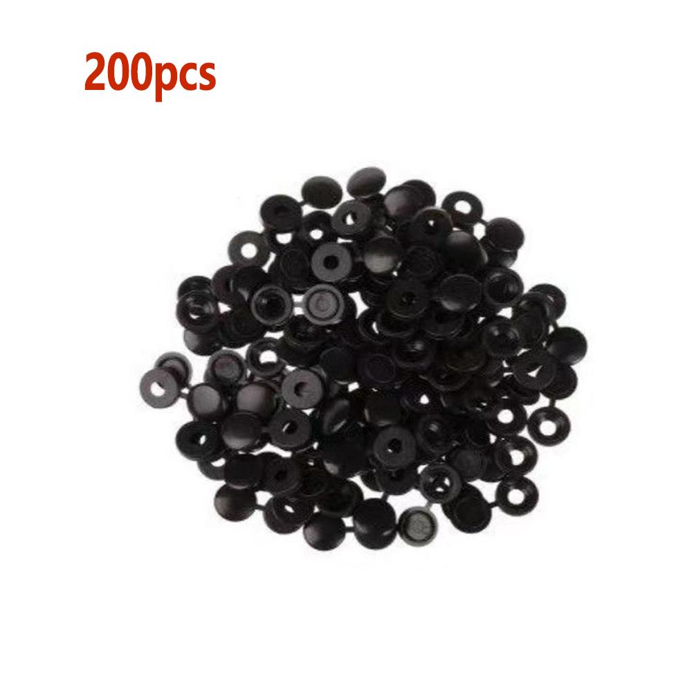Black Plastic Self Tapping Screw Bolt Nail Nut Decorative Cap Protective Cover Hide Foldable Hinged for Furniture Car