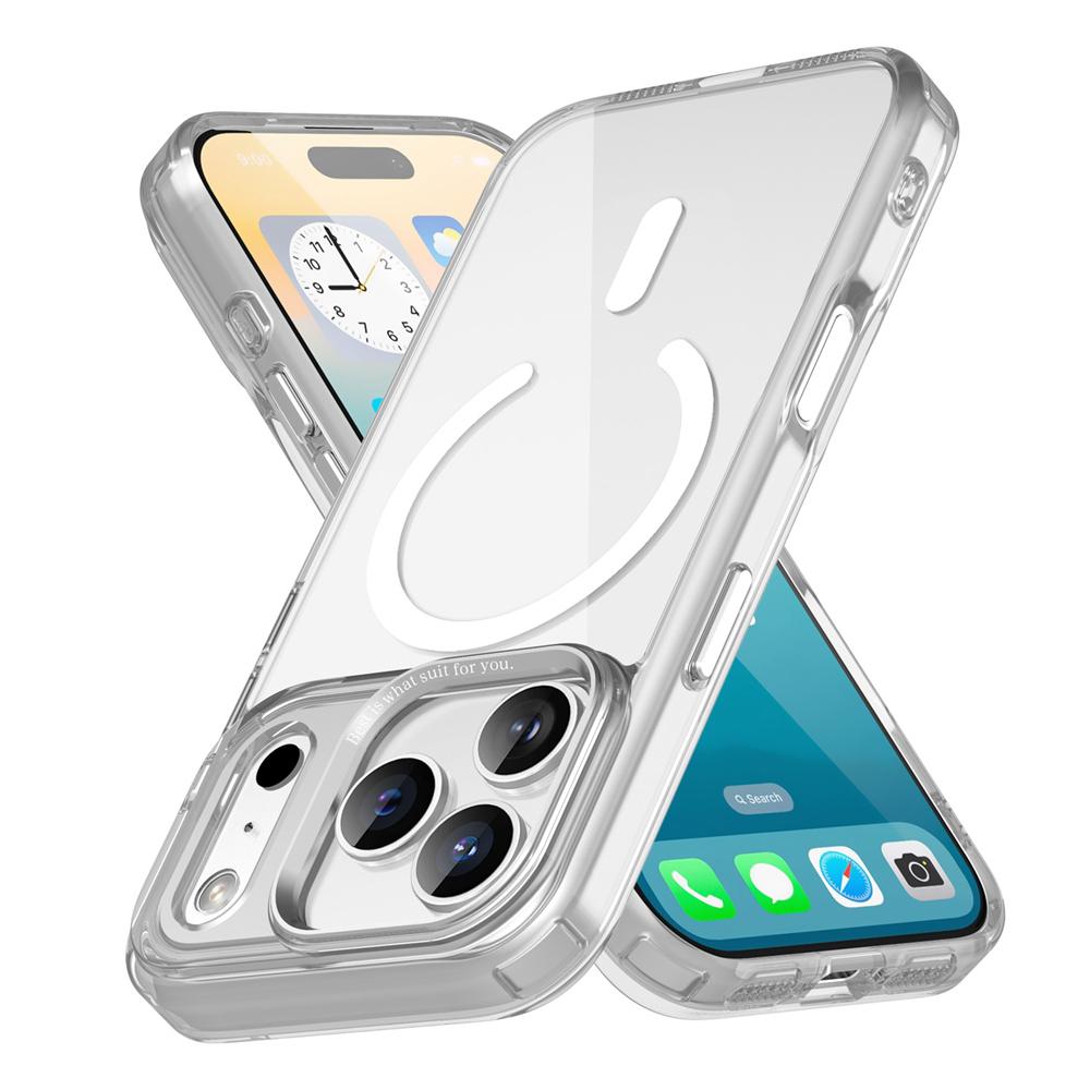 KEYSION Αντικραδαισμική Διαφανής Θήκη για MagSafe για iPhone 17 Pro Max Μαλακή TPU+PC Μαγνητική Ασύρματη Φόρτιση Τηλεφώνου Διάφανη Θήκη