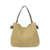 Navy Style Straw Woven Bag New Handmade Shoulder Woven Bag Women's Bag Versatile Vacation