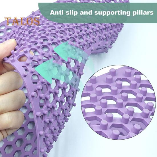 Silicone Sink Mat with Center Drain Heat-Resistant Flexible Non-Slip Design Easy To Clean Reusable Sink Protector Mat