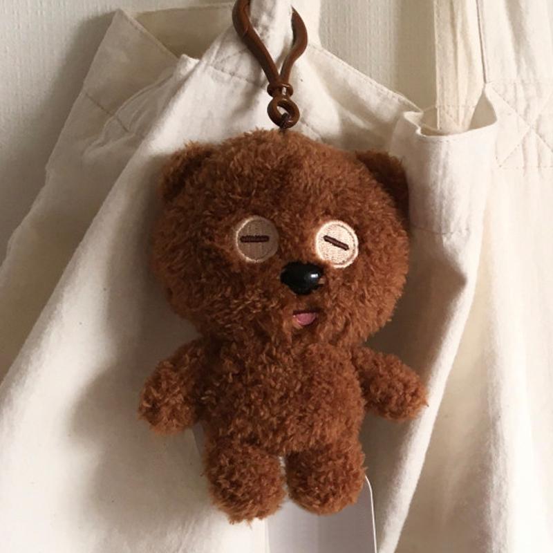 1Pcs Cartoon Little Bear With Hat Doll Key Chain Pendant Plush Toy Doll Keychain Backpack Pendant Accessories Gift For Children