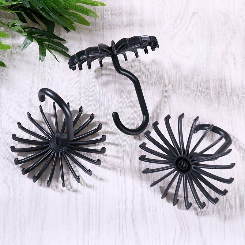 Versatile 20 Rotating Tie Rack Hanger Organizer With Secure Non-slip Arms For Ties