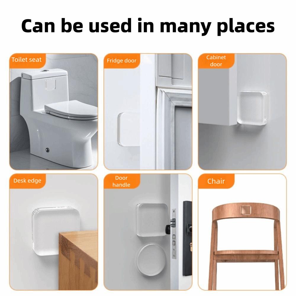 1/6PCS Durable Silicone Door Stopper Furniture Self Adhesive Wall Protector Mute Anti-Shock Door Handle Bumper Home