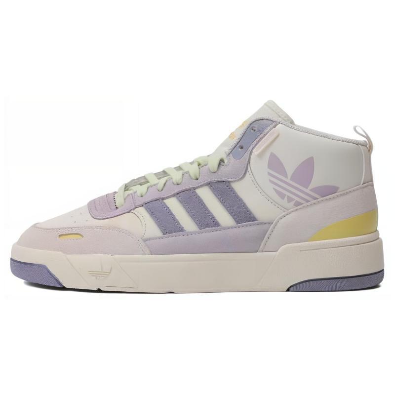 Adidas Originals Post Up Slip Resistant Mid Top Skateboard Shoes Unisex White Purple Sneakers IG9129