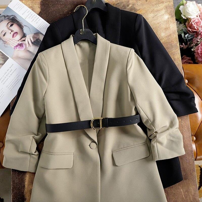 Spring Women y Blazer Coat on Sashes Split SLE Jackets Elegant Work Blazers with Belt Spring Women y Blazer Coat on Sashes Split SLE Jackets Elegant Work Blazers with Belt