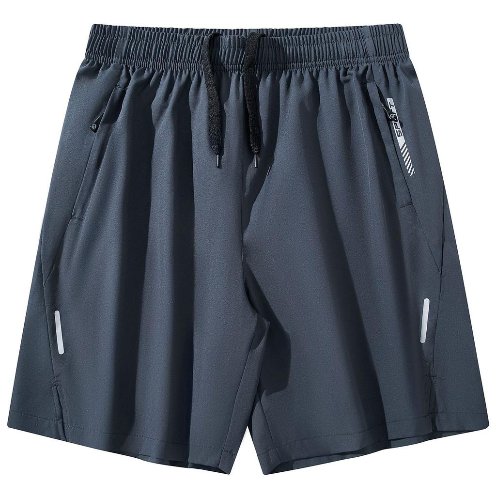 Men’s Lightweight Athletic Shorts with Adjustable Drawstring Waist and Zippered Pockets for Sports and Daily Wear