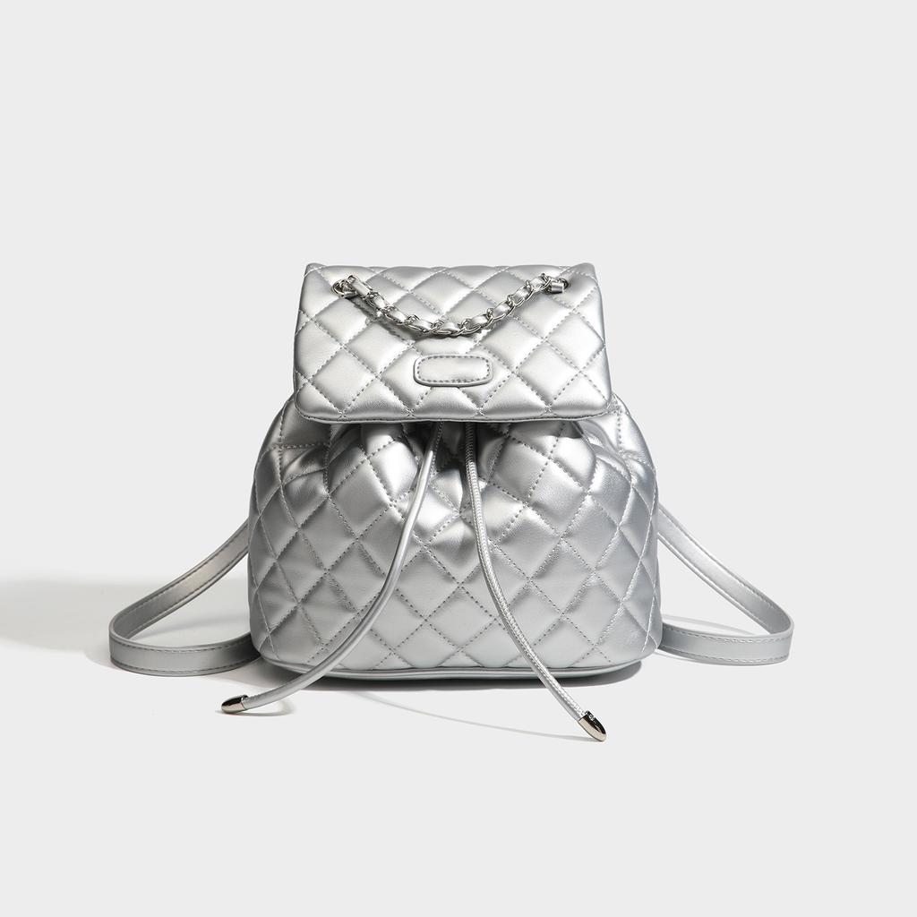 2026 Spring Summer New Style Women Travel Laptop Backpack Shoulder Bag Quilted Luxury Handbag Casual